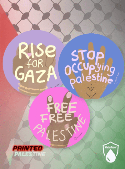 protest stickers free palestine