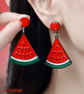 Watermeloen Oorbellen