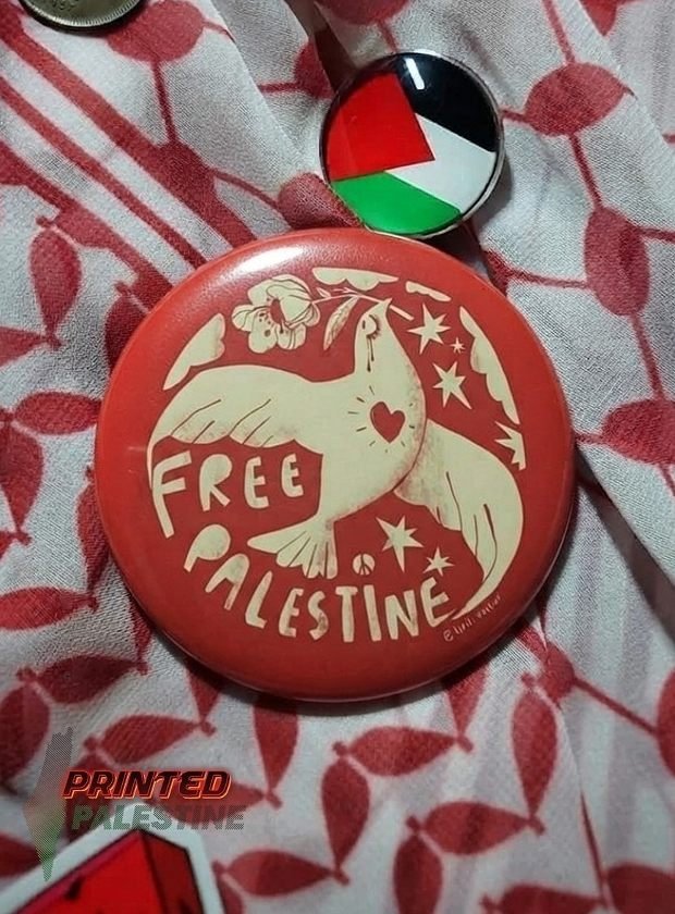 free palestine button kopen tiril valeur