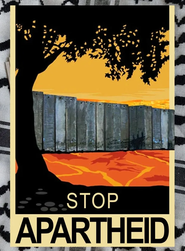 palestina-ansichtkaart-visit-palestine-gaza-illegale-muur-israel-mensenrechten-scheidingsmuur