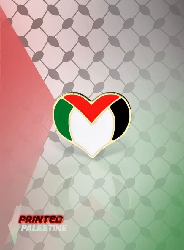 palestijns hartje kledingspeld
