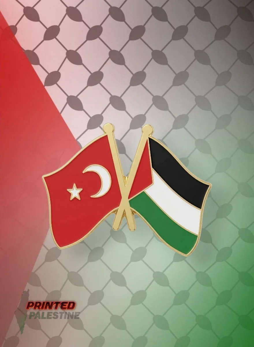 Palestina Pin kledingspeld Turkse vlag Palestijnse vlag